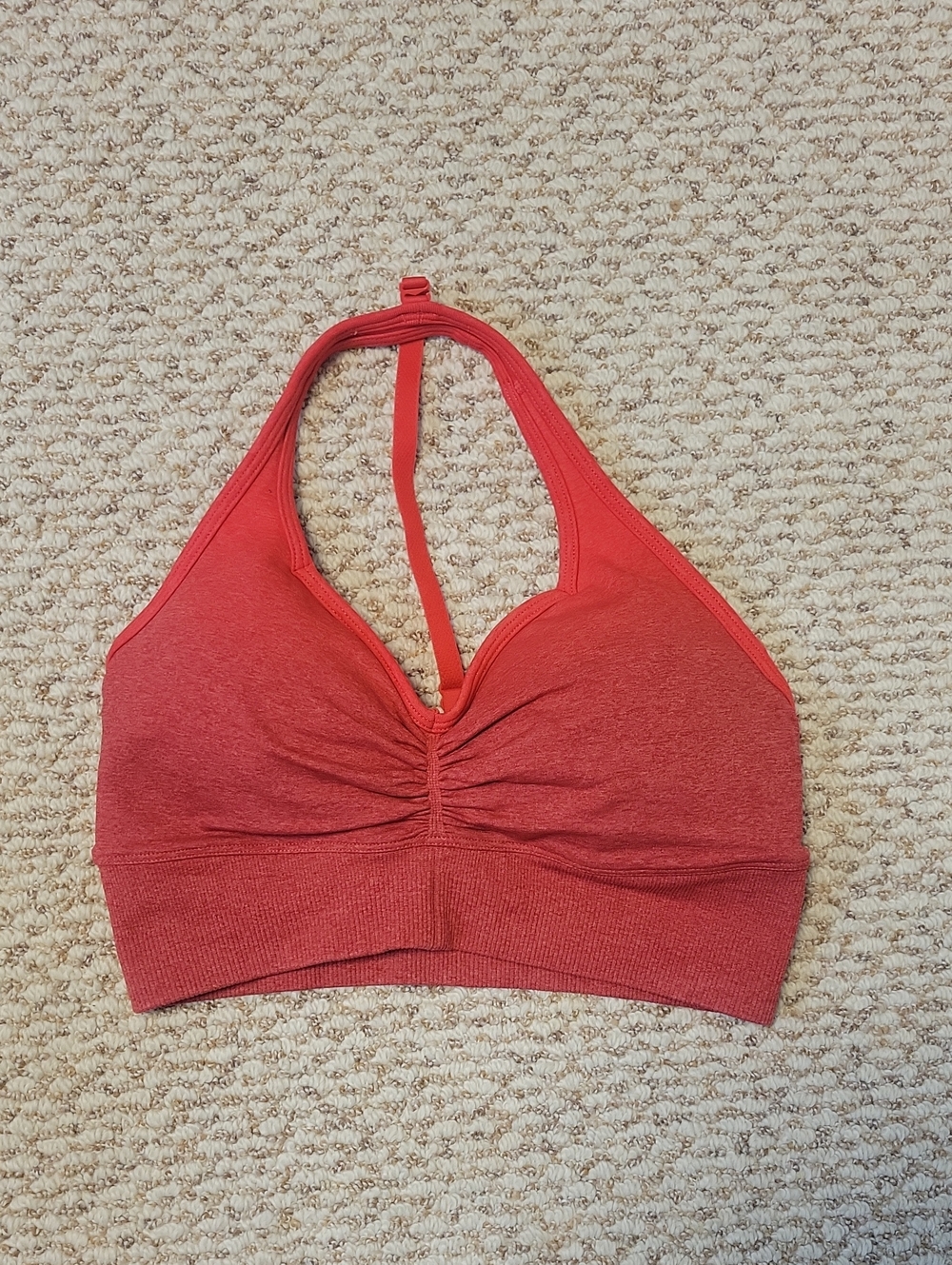 Buffbunny Seamless Halter Bra. Medium. Red Ombre